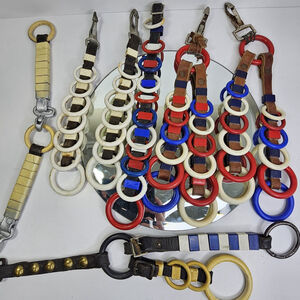 Vintage Equine Parade Red White Blue Harness Spreader Rings Mardi Gras Horse